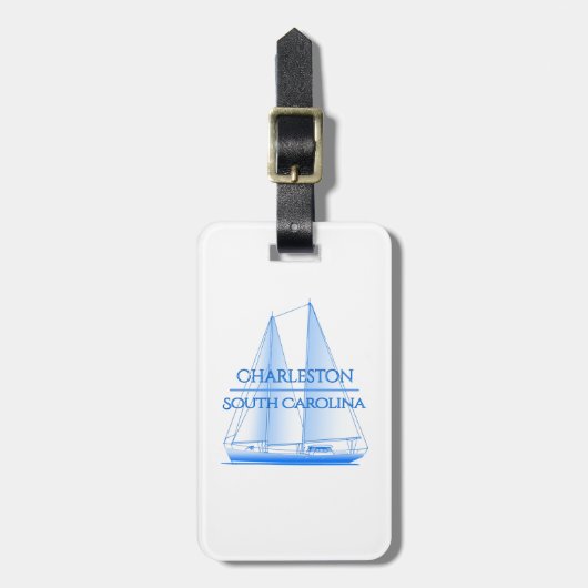 Charleston Coastal Nautical Sailing Gepäckanhänger (Vorderseite vertikal)
