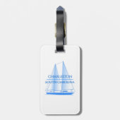 Charleston Coastal Nautical Sailing Gepäckanhänger (Rückseite vertikal)