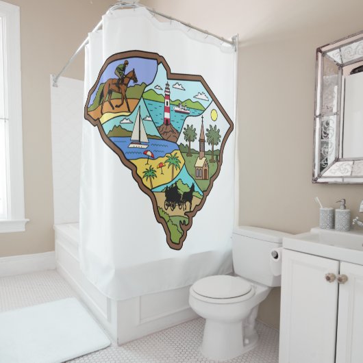 Charleston Columbia South Carolina Myrtle Beach Duschvorhang (Beispiel)