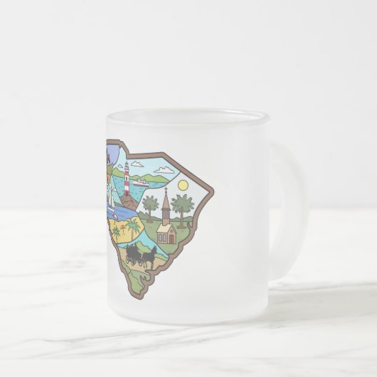 Charleston Columbia South Carolina Myrtle Beach Mattglastasse (VorderseiteRechts)