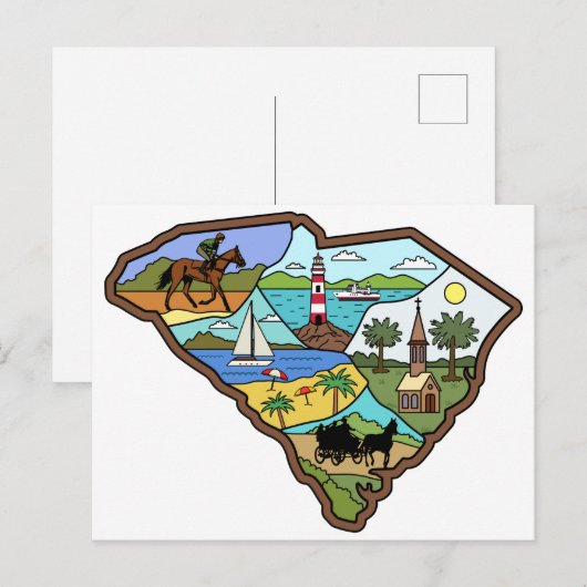 Charleston Columbia South Carolina Myrtle Beach Postkarte (Vorne/Hinten)