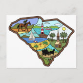 Charleston Columbia South Carolina Myrtle Beach Postkarte (Vorderseite)