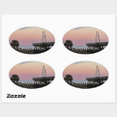 Charleston Cooper RIver Bridge Sunset Sticker (Blatt)