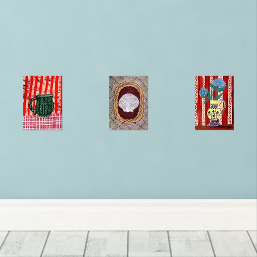 Charleston Farmhouse Triptych Prints Bilderwand Sets (Holzboden)