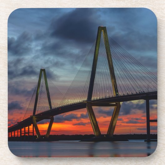Charleston Fire like Sunset Getränkeuntersetzer (Vorderseite)