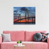 Charleston Fire like Sunset Leinwanddruck (Insitu (Wohnzimmer))