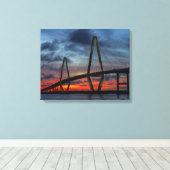 Charleston Fire like Sunset Leinwanddruck (Insitu (Holzboden))