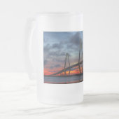 Charleston Fire like Sunset Mattglas Bierglas (Vorderseite Links)