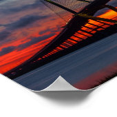 Charleston Fire like Sunset Poster (Ecke)