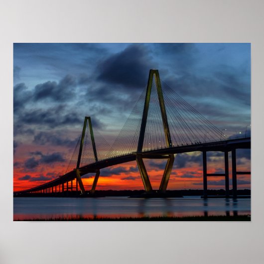 Charleston Fire like Sunset Poster (Vorne)