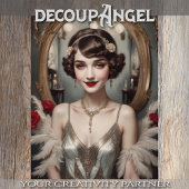 Charleston Flapper - Decoupage - Seidenpapier