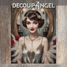Charleston Flapper - Decoupage - Seidenpapier