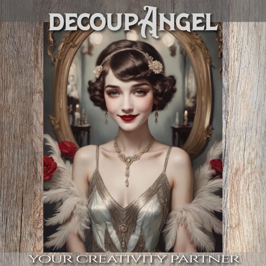 Charleston Flapper - Decoupage - Seidenpapier