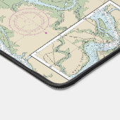 Charleston Harbor Nautical Chart 11524 Schreibtischunterlage (Ecke)