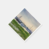 Charleston Harbour Boats Sunset Serviette (Ecke)