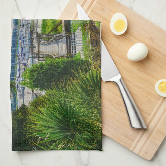 Charleston Harbour Geschirrtuch (Viertel Falte)