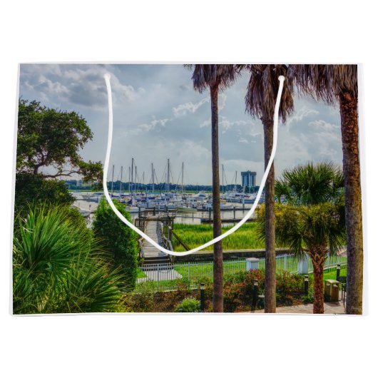 Charleston Harbour Große Geschenktüte (Vorderseite)