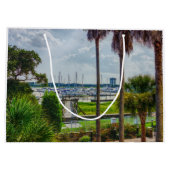 Charleston Harbour Große Geschenktüte (Rückseite)