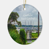 Charleston Harbour Keramik Ornament (Links)