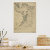 Charleston Harbour Map Poster (Küche)