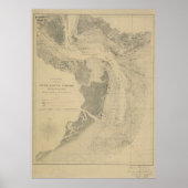 Charleston Harbour Map Poster (Vorne)