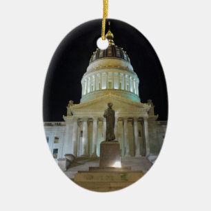 Charleston-Hauptstadt nachts Keramik Ornament