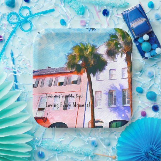 Charleston Junggeselinnen-Abschied Plate Pappteller (Party)
