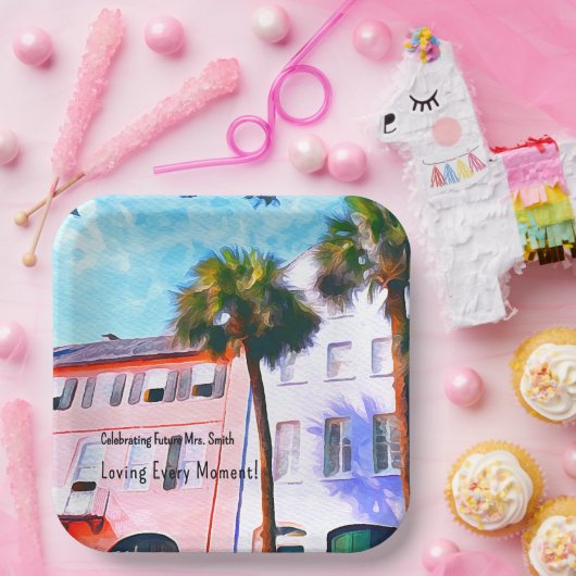 Charleston Junggeselinnen-Abschied Plate Pappteller (Party)