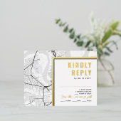 Charleston Liebe Locator | UAWG Antwort Folie Einladungspostkarte (Stehend vorne)