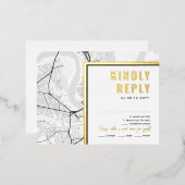 Charleston Liebe Locator | UAWG Antwort Folie Einladungspostkarte (Vorderseite/Rückseite)