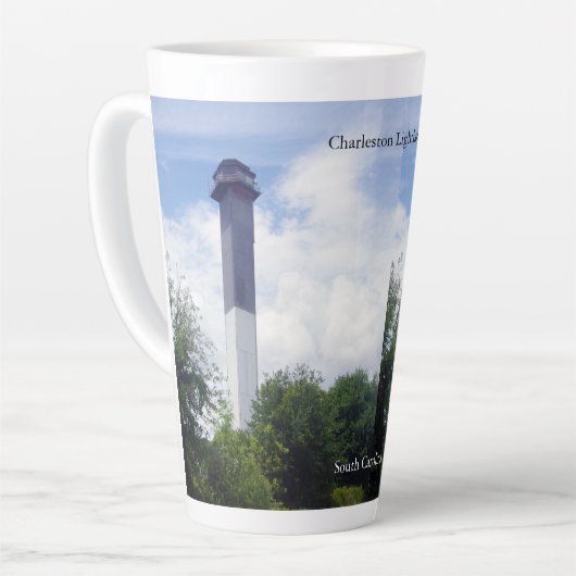 Charleston Lighthouse Latte Tasse (Linke Ecke)