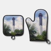 Charleston Lighthouse Ofenhandschuh & Topflappen-Set (Vorderseite)