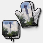 Charleston Lighthouse Ofenhandschuh & Topflappen-Set (Vorderseite/Rückseite)