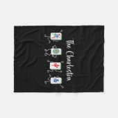 Charleston Mahjong, der Funny Mahjong Tanz Fleecedecke (Vorderseite (Horizontal))