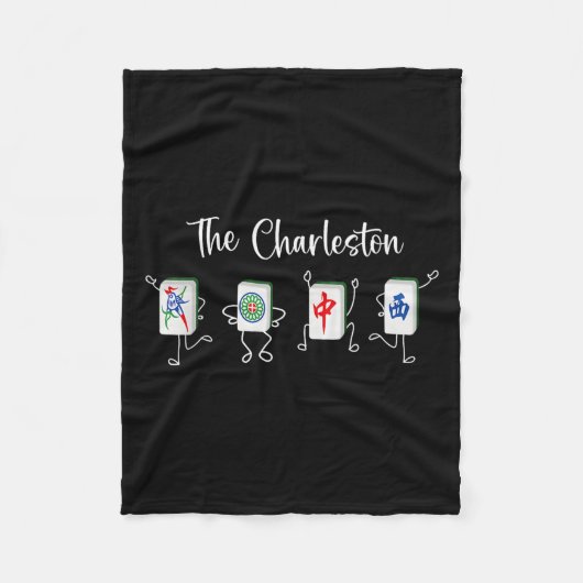 Charleston Mahjong, der Funny Mahjong Tanz Fleecedecke (Vorderseite)