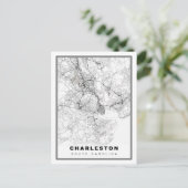 Charleston Map Postkarte (Stehend Vorderseite)