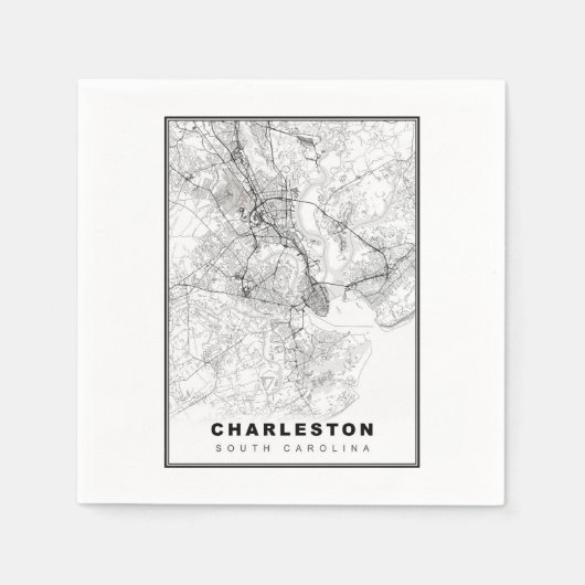 Charleston Map Serviette (Vorderseite)