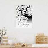 Charleston Map - South Carolina - City Map Poster (Küche)