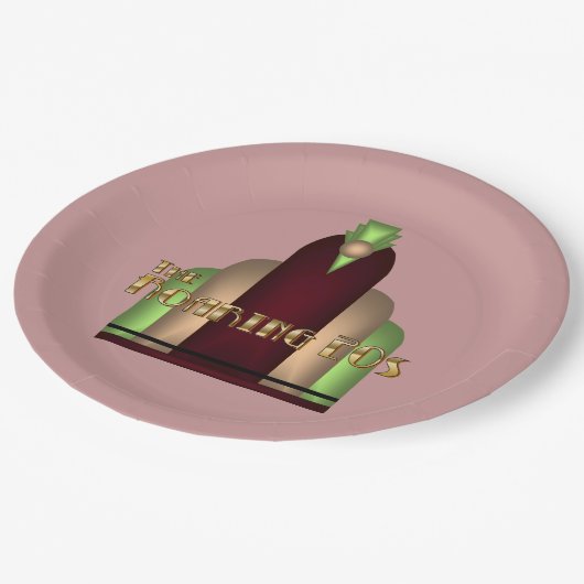 Charleston Paper Plate Pappteller (Schrägansicht)