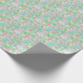 Charleston Pastel Preppy Palm Beach Pattern Print Geschenkpapier (Ecke)