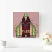 Charleston Quadratische Wanduhr (Zuhause)