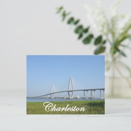 Charleston Ravenel Bridge Postkarte (Stehend Vorderseite)