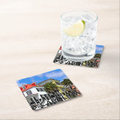 Charleston Rechteckiger Pappuntersetzer (Vor Ort)