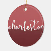 Charleston, Rost-Kreis Ombre Sc | Keramik Ornament (Links)