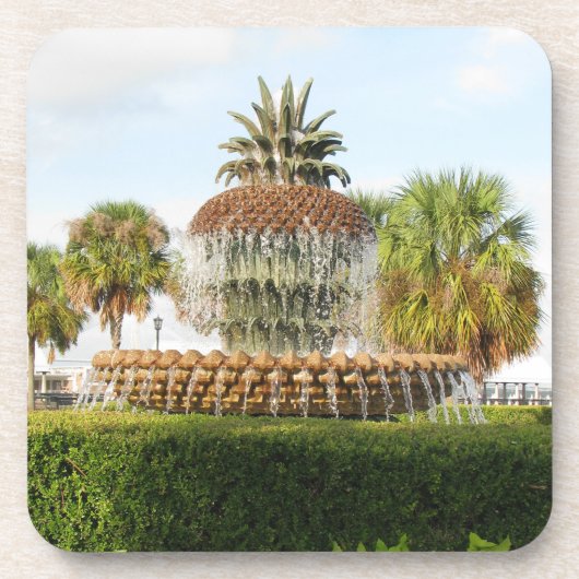 Charleston Sc-Ananas-Brunnen, Ufergegend-Park Getränkeuntersetzer (Vorderseite)