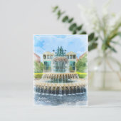 Charleston SC Ananas Fountain Card (Stehend Vorderseite)