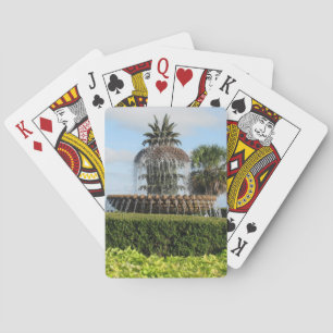 Charleston SC Ananas Fountain Playing Cards Spielkarten