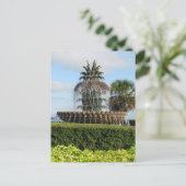 Charleston SC Ananas Fountain Postcard Postkarte (Stehend Vorderseite)