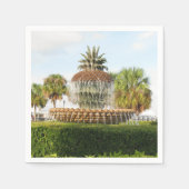 Charleston SC Ananas Fountain, Waterfront Park Serviette (Vorderseite)