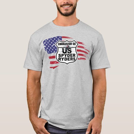 Charleston SC Chapter - Tattered Flag T-Shirt (Vorderseite)
